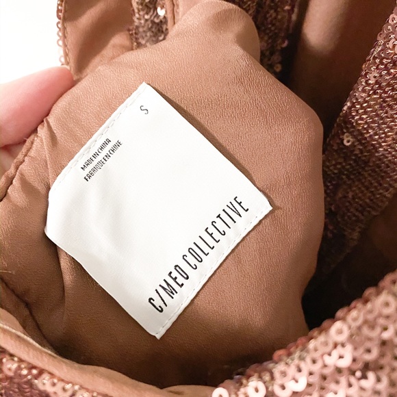 C/Meo Copper Sequin Dress ✨💃 Size S - Picture 4 of 8